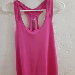 Retro 2000s Pink Workout Tank Top (Double Strap)